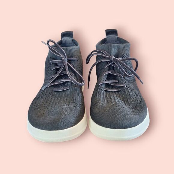 Womens FitFlop Sporty Uberknit Slip-on Black High Top Comfort Sneaker Sz 7.5 - Picture 7 of 14